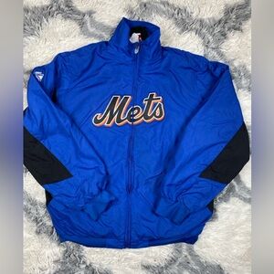 New York Mets Jacket Mens Small Blue Majestic MLB Baseball Therma Base